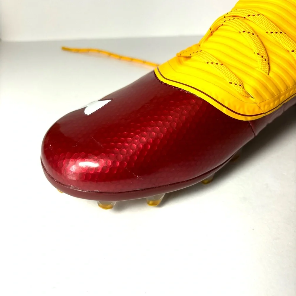 Under Armour Highlight MC Lineman Football Cleats Sz 15 High-Top Red Yellow NEW